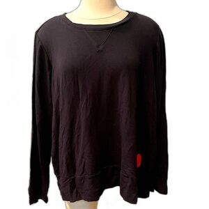 Philosophy Woman Black Long Sleeve Pullover with Red Heart Size 2X
